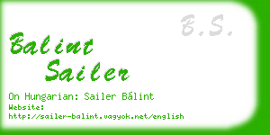 balint sailer business card